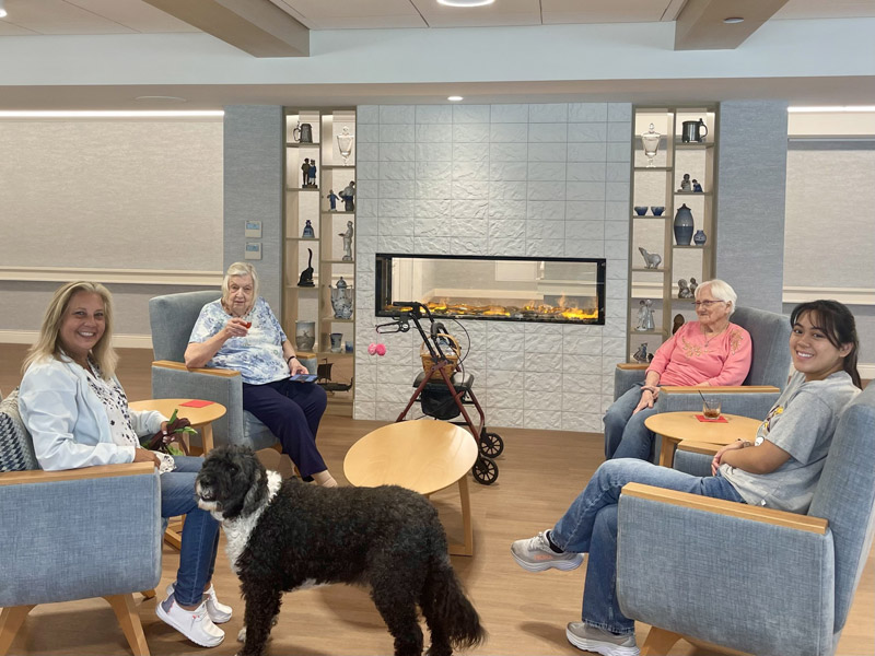 Senior Living Residents and Staff in Norwood Park in Chicago